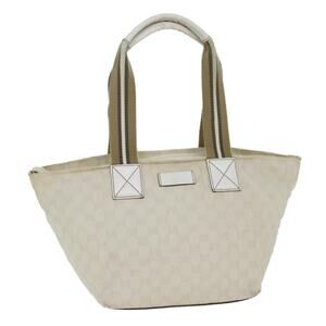 GUCCI GG Canvas Tote Bag White